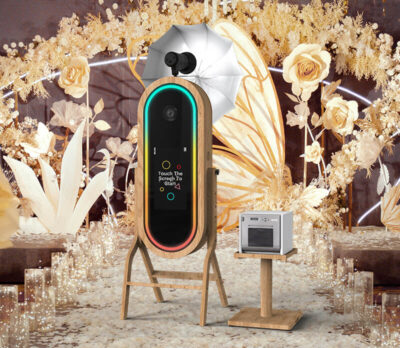 Retro mirror booth σε γάμο